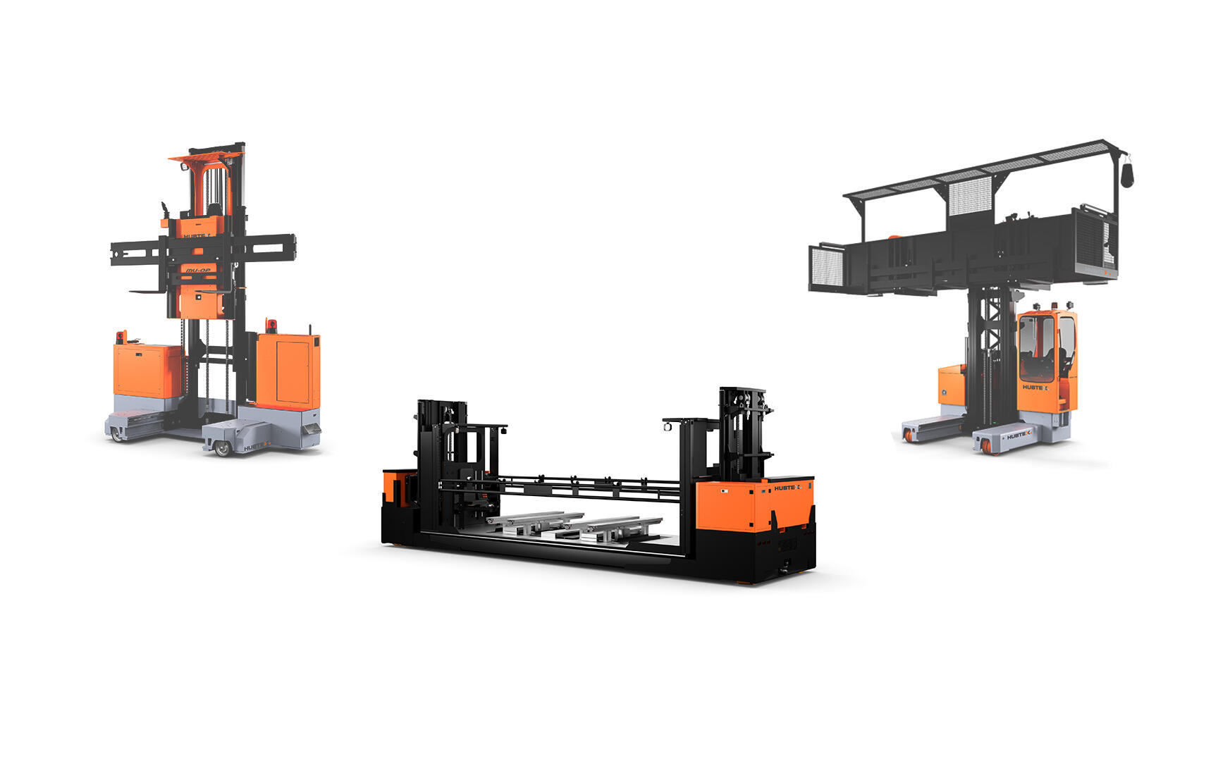Long load order picker: for extremely narrow aisles | HUBTEX